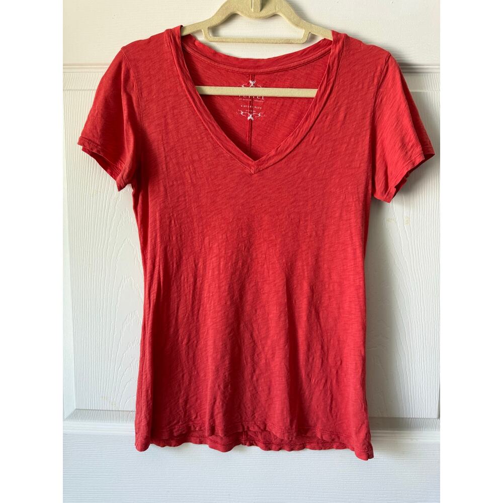 Velvet by Graham & Spencer Vintage Slub V-Neck Tee Size S Capsule Casual